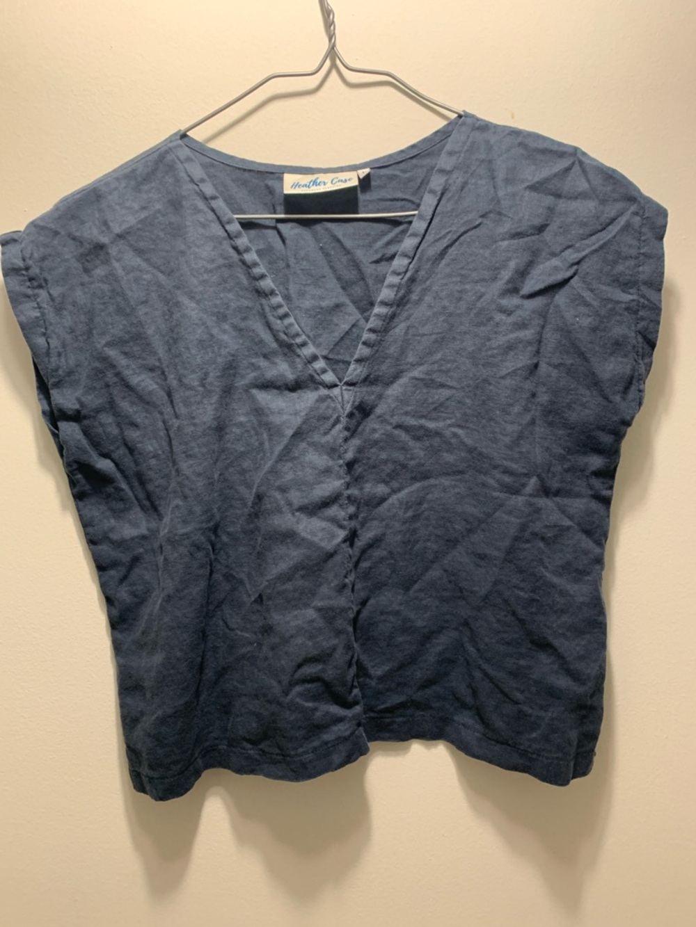 V-Neck Linen Women's Top